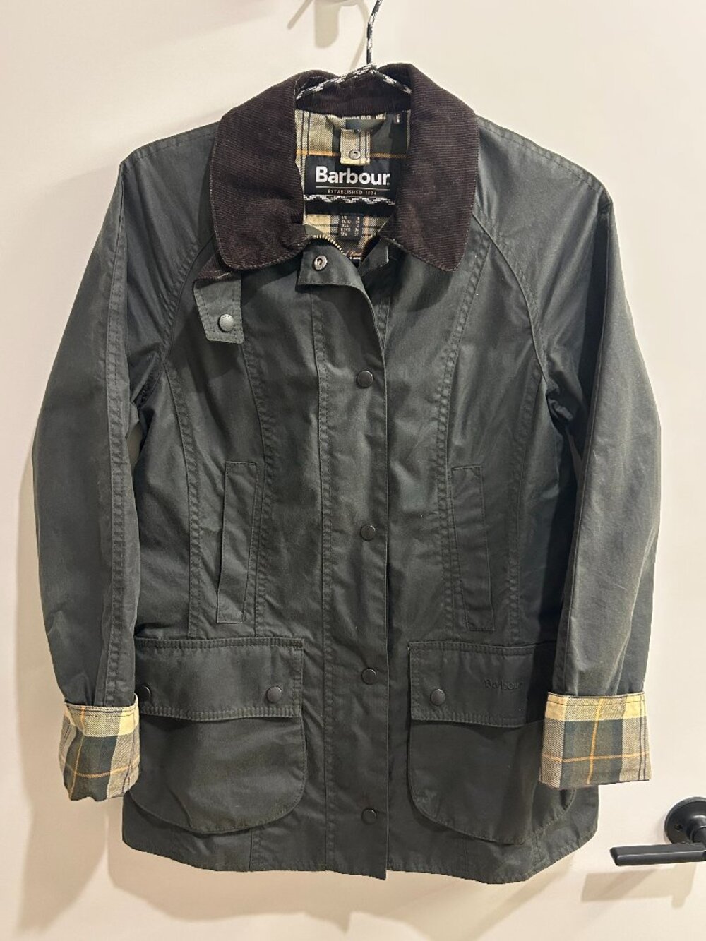 Barbour Beadnell Wax Jacket- Size 4